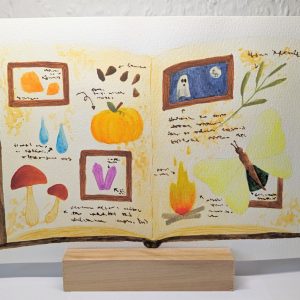 Original Aquarell "Buch"