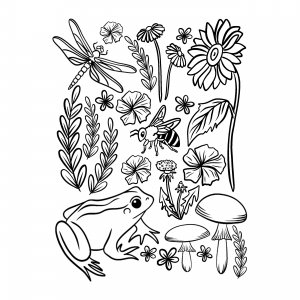 Textilien Motiv "Wald"