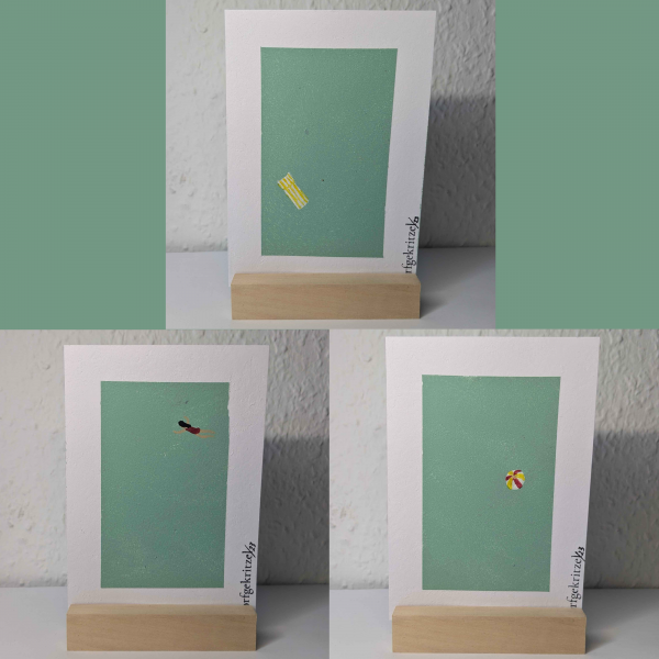 Postkarte Pool